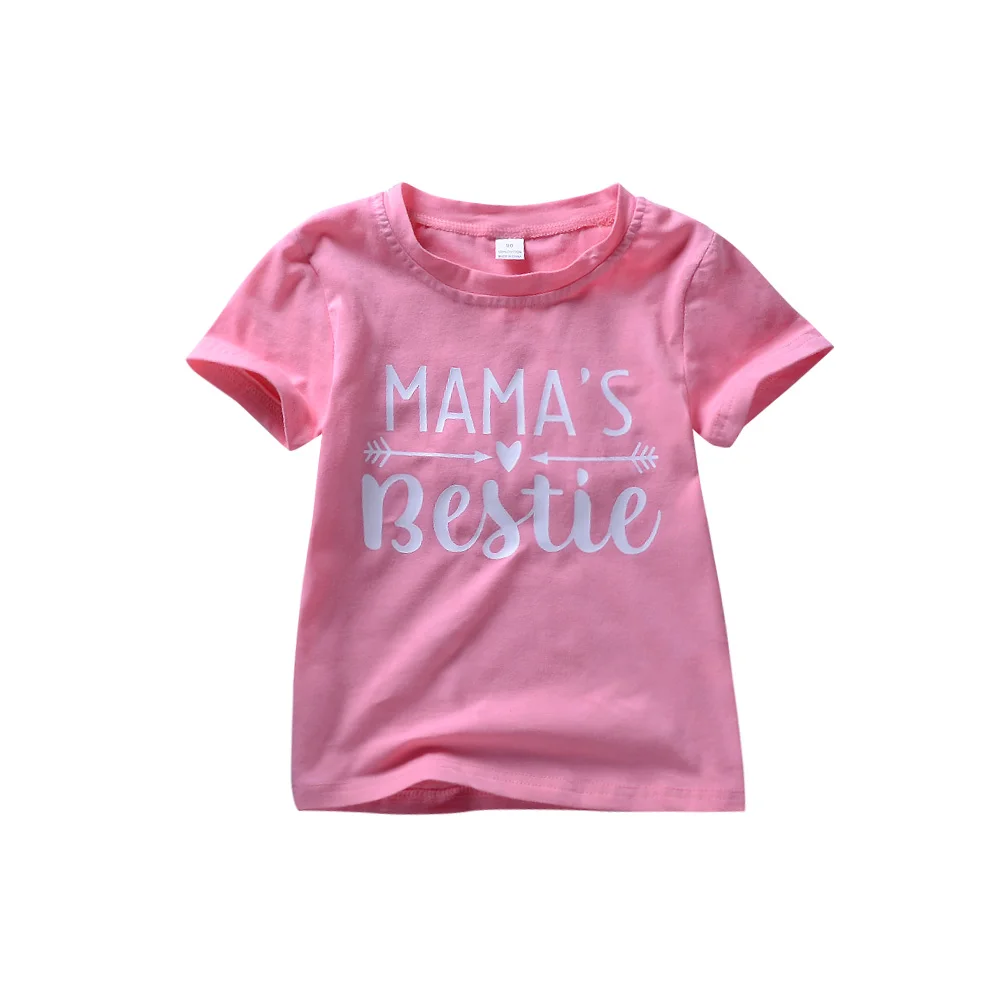 Baby Kids Clothes Pink t-shirt MAMA'S Bestie Print Tee Tops Bebe Children Toddler Cloth
Baby Kids Clothes Pink t-shirt MAMA'S Bestie Print Tee Tops Bebe Children Toddler Cloth