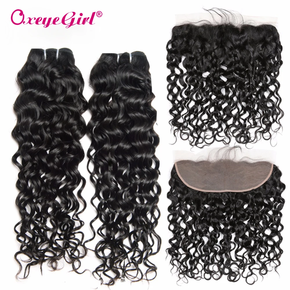 Brazilian Hair Weave Bundles With Frontal Water Wave 2 Bundles With 4x13 Lace Frontal Natural Black Color Non Remy Oxeye Girl
Brazilian Hair Weave Bundles With Frontal Water Wave 2 Bundles With 4x13 Lace Frontal Natural Black Color Non Remy Oxeye Girl