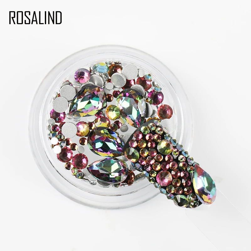 ROSALIND Strass Nail Art Decorations Chameleon Stone Mixed Color Manicure Decoration Rhinestones For Nail crystals Accessories
ROSALIND Strass Nail Art Decorations Chameleon Stone Mixed Color Manicure Decoration Rhinestones For Nail crystals Accessories