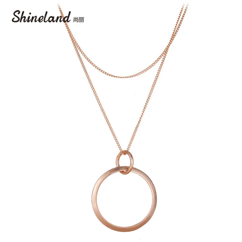 Shineland 2019 Women Fashion Cheap Jewelry New Gold Silver Color Multi Layer Double Chain Circle Pendant Necklace For Wholesale
Shineland 2019 Women Fashion Cheap Jewelry New Gold Silver Color Multi Layer Double Chain Circle Pendant Necklace For Wholesale