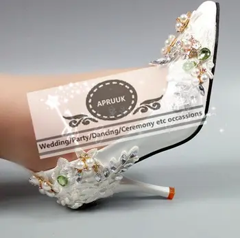 Sexy thin heel pointed toes wedding shoes bride silver green crystal rhinestones HS339 white pearls lace bridal pumps shoe
Sexy thin heel pointed toes wedding shoes bride silver green crystal rhinestones HS339 white pearls lace bridal pumps shoe