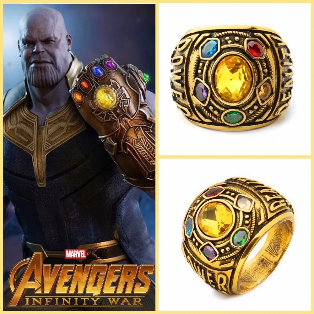 Avengers Infinity War Gauntlet Power Ring Jewelry Thanos Infinity Gauntlet Ring Cosplay Accessories
Avengers Infinity War Gauntlet Power Ring Jewelry Thanos Infinity Gauntlet Ring Cosplay Accessories
