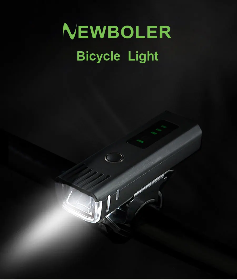 Excellent NEWBOLER Smart Induction Bicycle Front Light Set USB Rechargeable Rear Light LED Headlight Bike Lamp Cycling FlashLight For Bike 1
