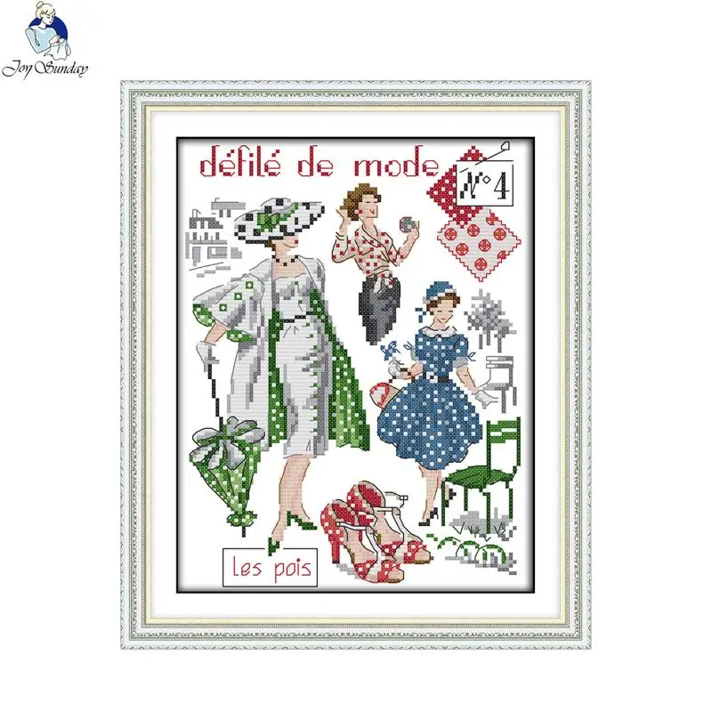 Joy Sunday Fashion models Cross Stitch Kits 11CT Printed Fabric 14CT Canvas DMC Counted Chinese Cross-stitch set Embroidery
Joy Sunday Fashion models Cross Stitch Kits 11CT Printed Fabric 14CT Canvas DMC Counted Chinese Cross-stitch set Embroidery