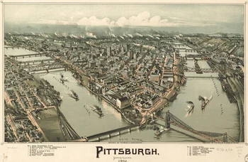 Bird Eye View Canvas Map of 1902 Pittsburgh for Office Decor, Vintage Wall Hanging Homed Decoration Frameless Paintings
Bird Eye View Canvas Map of 1902 Pittsburgh for Office Decor, Vintage Wall Hanging Homed Decoration Frameless Paintings
