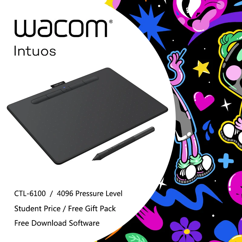 Wacom Intuos CTL-6100 Digital Tablet Graphic Drawing Tablets 4096 Pressure Levels ( black / M size )
Wacom Intuos CTL-6100 Digital Tablet Graphic Drawing Tablets 4096 Pressure Levels ( black / M size )