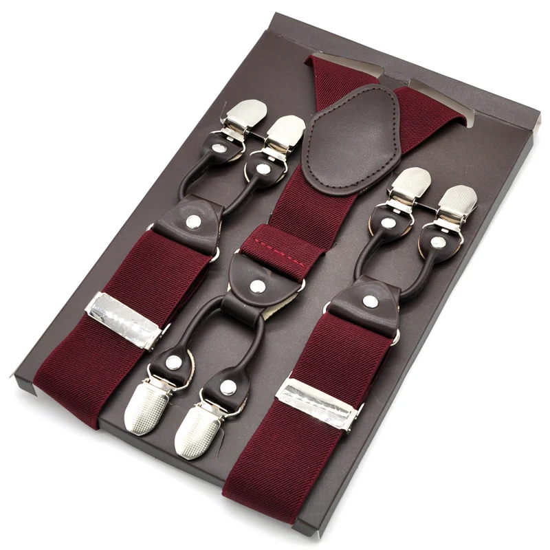 New Dark Red Burgundy tape Casual male fashion suspenders clip western-style trousers elastic spaghetti strap clip blet MBD8603
New Dark Red Burgundy tape Casual male fashion suspenders clip western-style trousers elastic spaghetti strap clip blet MBD8603