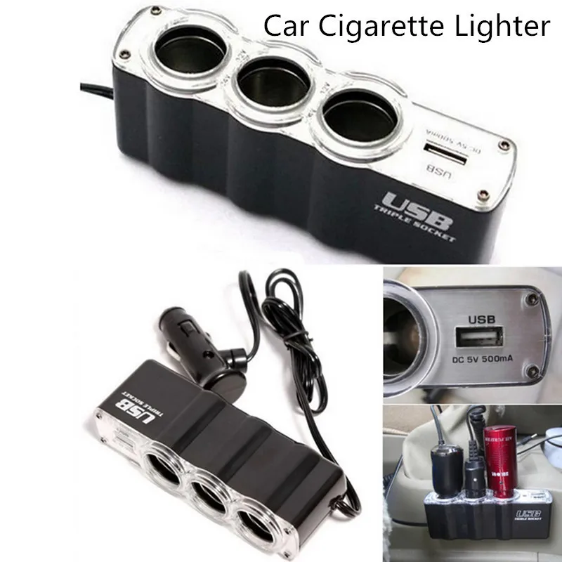 Kongyide Car-charger 1USB 12V 24V Cigarette Lighter Extender Splitter Car Charger Supply and Three Sockets dropship 19A17
Kongyide Car-charger 1USB 12V 24V Cigarette Lighter Extender Splitter Car Charger Supply and Three Sockets dropship 19A17