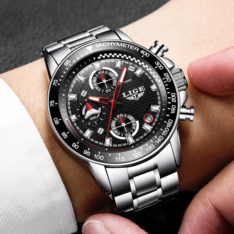 LIGE Fashion Mens Watches Top Brand Luxury Quartz Clock Sport Full Steel Waterproof Business Waterproof Watch Relogio Masculino
LIGE Fashion Mens Watches Top Brand Luxury Quartz Clock Sport Full Steel Waterproof Business Waterproof Watch Relogio Masculino