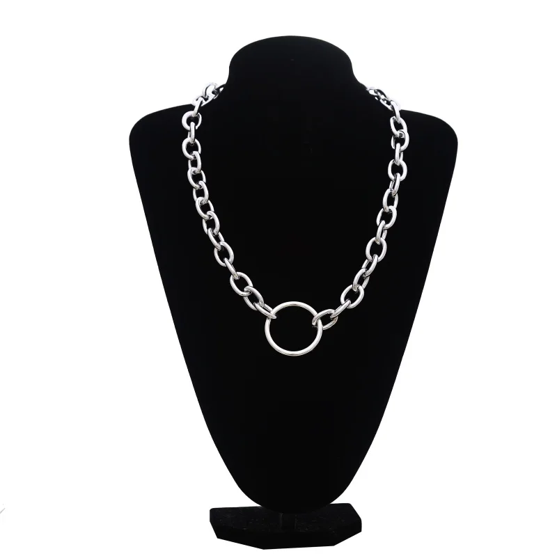 Ожерелье с цепочкой в стиле панк для женщин/мужчин Готическая цепочка ошейник