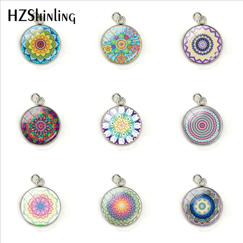 Beauty Bright Colorful Mandala Jewelry Charms Glass Cabochon Flower of Life Stainless Steel Plated Pendant Accessories Gifts
Beauty Bright Colorful Mandala Jewelry Charms Glass Cabochon Flower of Life Stainless Steel Plated Pendant Accessories Gifts