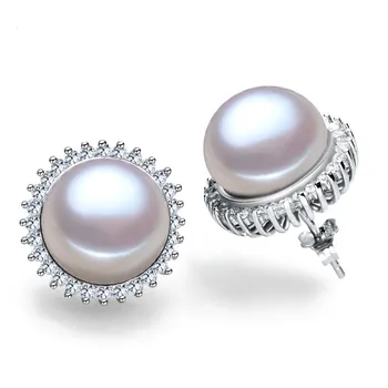 PEISENI 100% natural freshwater pearl Jewelry stud earrings Classic Audrey Hepburn 925 sterling Silver Jewelry Wedding
PEISENI 100% natural freshwater pearl Jewelry stud earrings Classic Audrey Hepburn 925 sterling Silver Jewelry Wedding