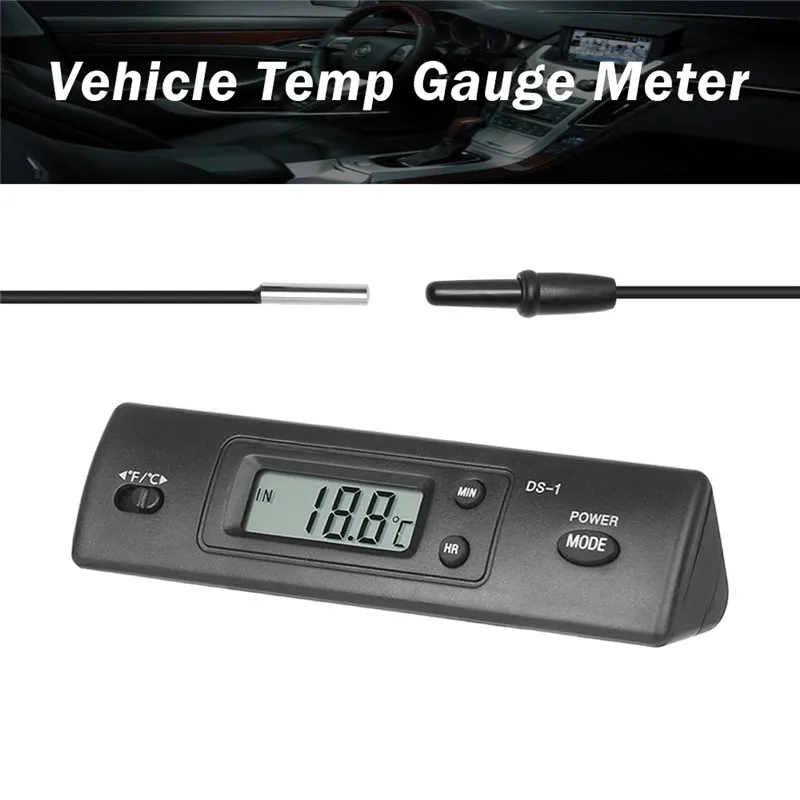 Car Digital Thermometer with 2 Probes In/Out Temperature Temp Gauge Meter Fahrenheit Celsius thermomet Clock Auto Accessories
Car Digital Thermometer with 2 Probes In/Out Temperature Temp Gauge Meter Fahrenheit Celsius thermomet Clock Auto Accessories