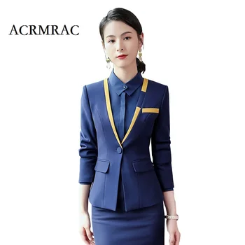 ACRMRAC Women suits Slim splice V-neck jacket Pants 2-piece set OL Formal Women pants suits Womens business suits
ACRMRAC Women suits Slim splice V-neck jacket Pants 2-piece set OL Formal Women pants suits Womens business suits
