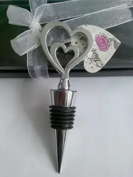 wedding favor gifts and giveaways for guest--love theme zinc alloy double heart wine stopper party souvenir 150pcs/lot 
wedding favor gifts and giveaways for guest--love theme zinc alloy double heart wine stopper party souvenir 150pcs/lot
