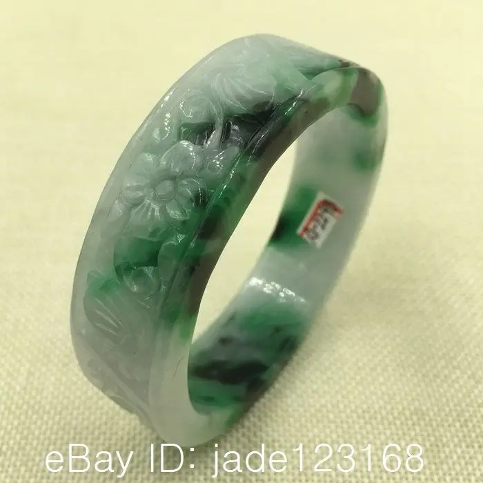 A-2248 Chinese Hand-carved White Emerald Green Jadeite Jade Bangle Bracelet 66mm 28% 10.13
A-2248 Chinese Hand-carved White Emerald Green Jadeite Jade Bangle Bracelet 66mm 28% 10.13