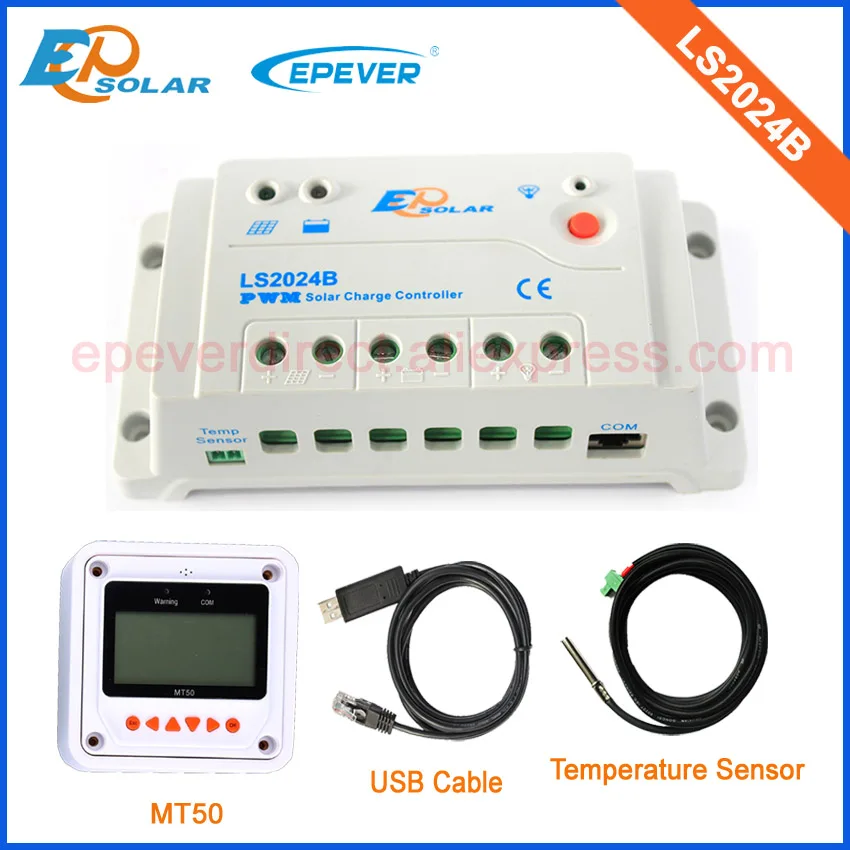 EPSolar LS2024B controller connected with solar panel system 12v 24v auto work USB and temperature sensor 20A with MT50 meter
EPSolar LS2024B controller connected with solar panel system 12v 24v auto work USB and temperature sensor 20A with MT50 meter