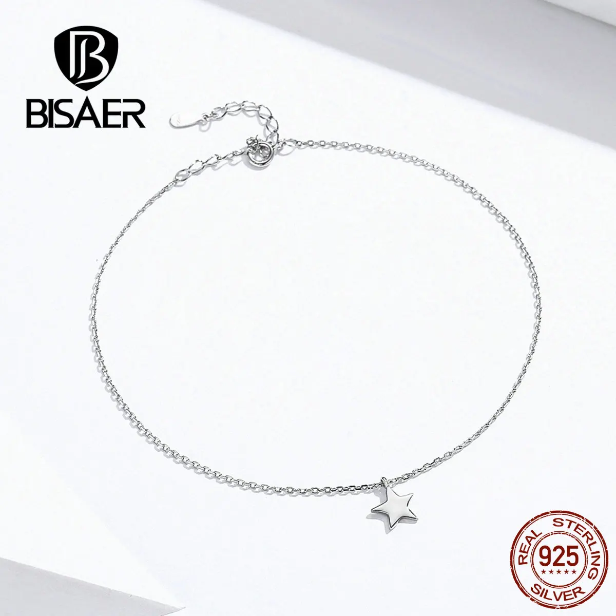 2019 Anklets BISAER 925 Sterling Silver Elegant Star Shape Simple Chain Women Anklets Sterling Silver Jewelry ECT009
2019 Anklets BISAER 925 Sterling Silver Elegant Star Shape Simple Chain Women Anklets Sterling Silver Jewelry ECT009