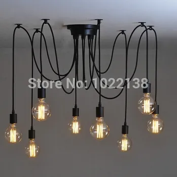 Modern Nordic Retro Edison Bulb Pendant chandelier Vintage Loft Antique Adjustable DIY E27 Art Spider Ceiling Lamp Fixture
Modern Nordic Retro Edison Bulb Pendant chandelier Vintage Loft Antique Adjustable DIY E27 Art Spider Ceiling Lamp Fixture