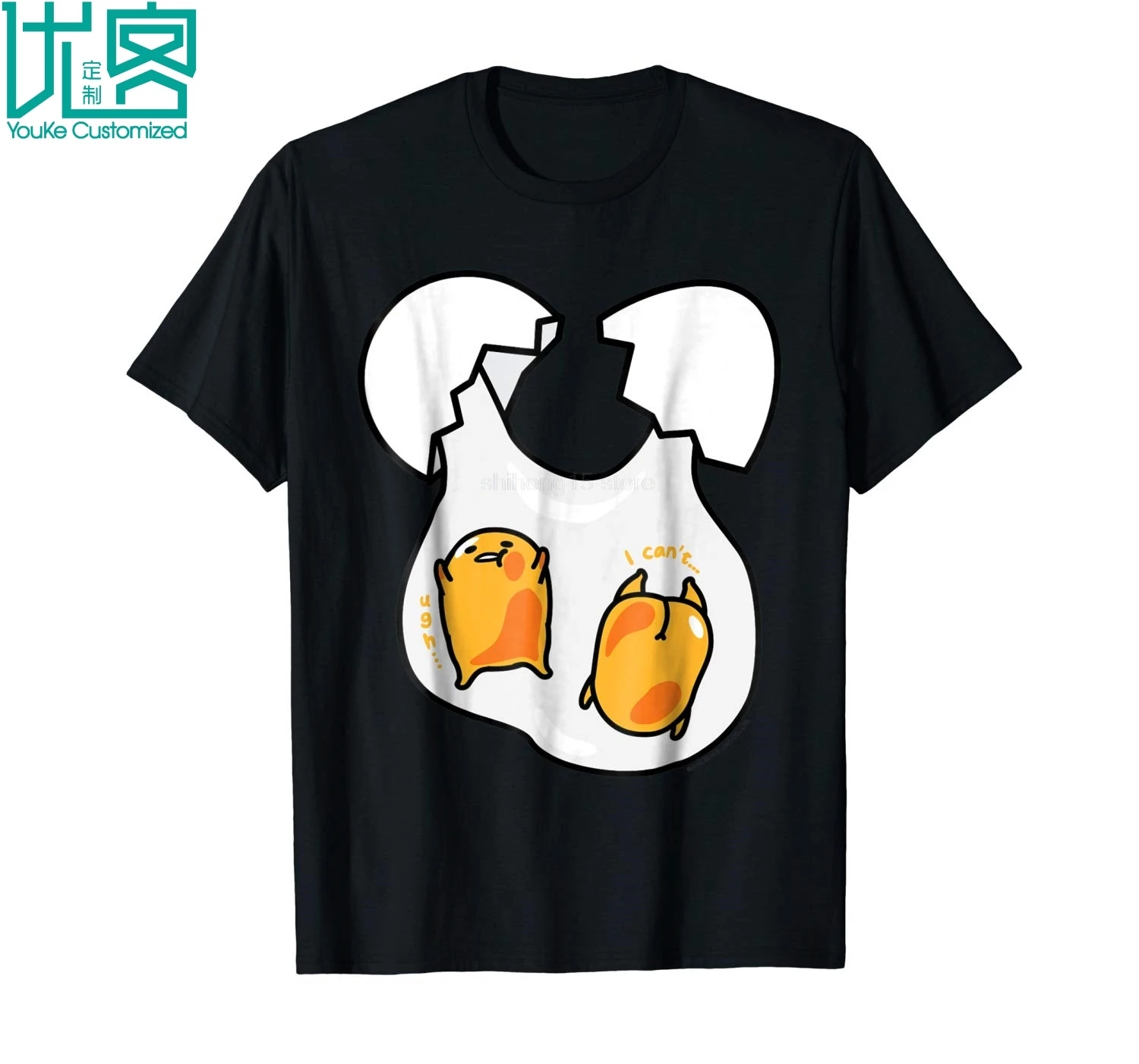 

Gudetama Lazy Egg Twins Tee Shirt 2019 Summer Men's Short Sleeve T-Shirt