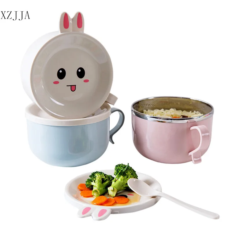 XZJJA Cartoon Stainless Steel Bowl With Lid Kitchen Soup Noodle Rice Bowl Fruit Salad Food Container Family Decoration Tableware
XZJJA Cartoon Stainless Steel Bowl With Lid Kitchen Soup Noodle Rice Bowl Fruit Salad Food Container Family Decoration Tableware