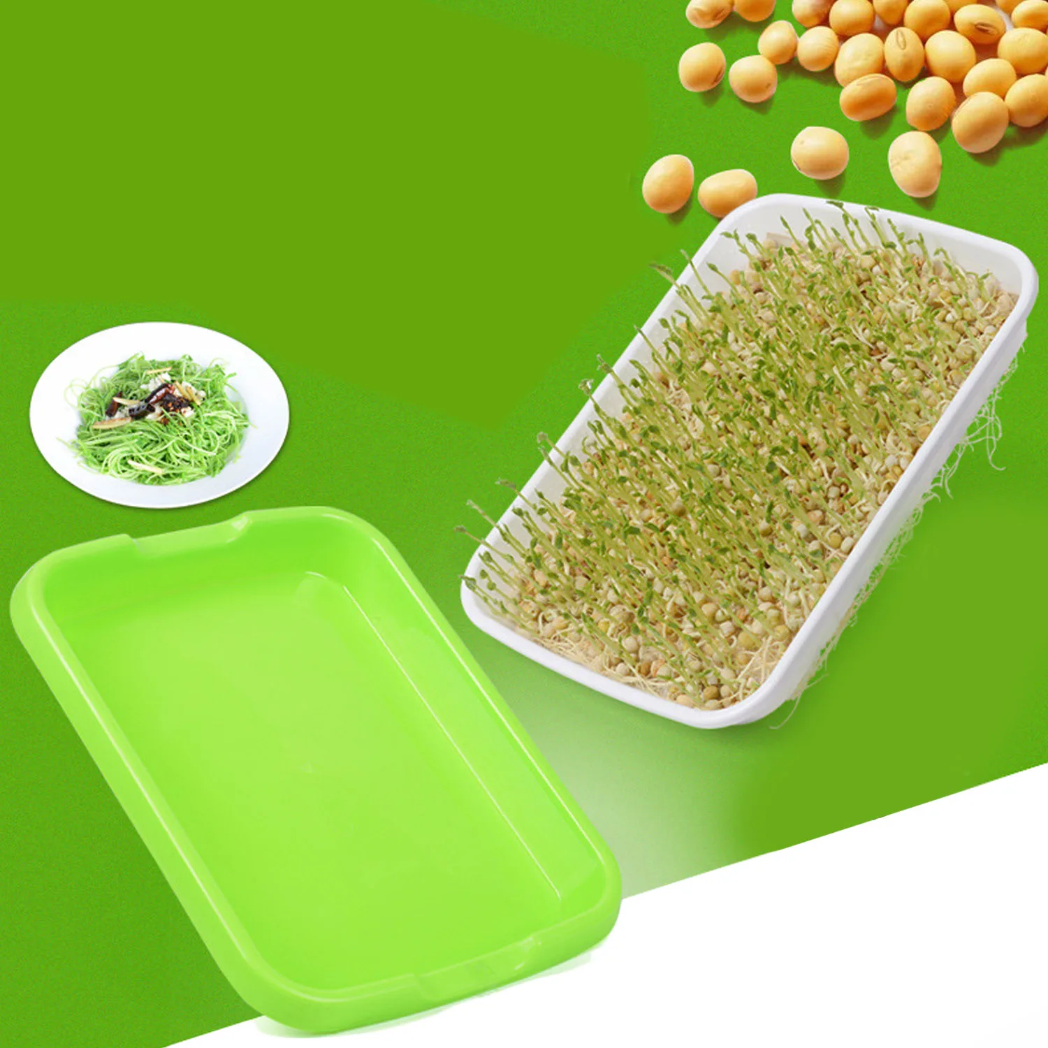 Behogar Seed Sprouter Tray Plant Germination Trays Double Layer Hydroponics Basket for Garden Home Green
Behogar Seed Sprouter Tray Plant Germination Trays Double Layer Hydroponics Basket for Garden Home Green