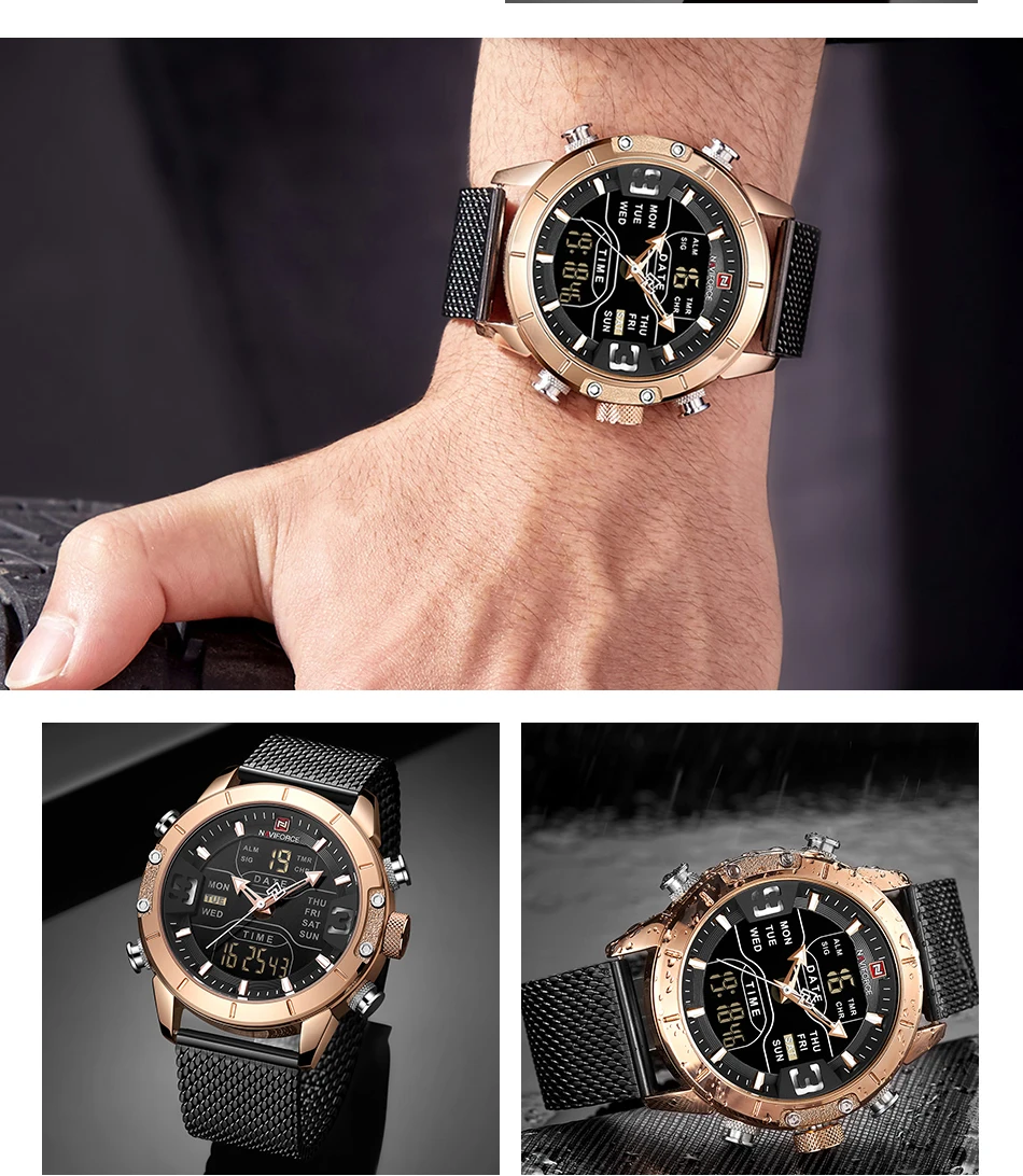 NAVIFORCE Mens Watches Top Luxury Brand Men Sports Watches Quartz Digital Chronograph Clock Male Military Wrist watch For Men NAVIFORCE Mens Watches Top Luxury Brand Men Sports Watches Quartz Digital Chronograph Clock Male Military Wrist watch For Men