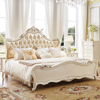 Top Quality European Royal Style King Size Solid Wood Hand-carved Bedroom Furniture Set From Foshan Furniture Market
Top Quality European Royal Style King Size Solid Wood Hand-carved Bedroom Furniture Set From Foshan Furniture Market
