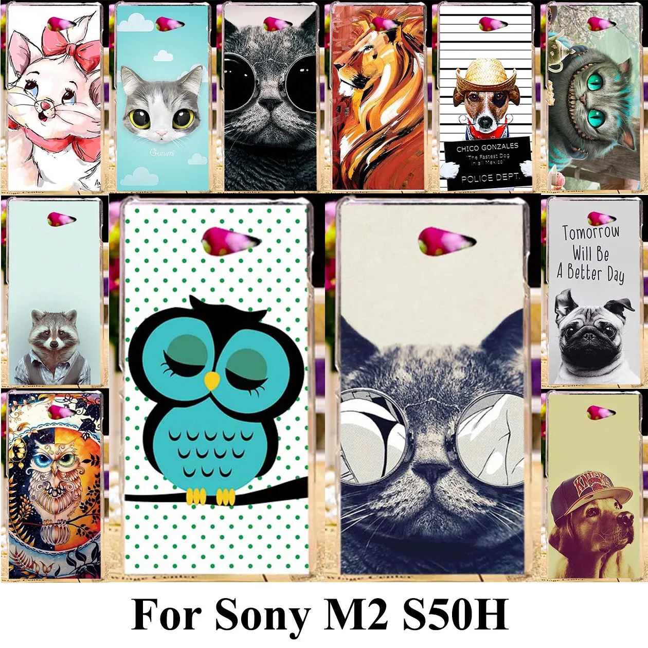 3D DIY Silicone Plastic Phone Cover Case For Sony Xperia M2 S50H D2303 D2305 D2306 dual D2302 Bag Protective Cat Cases
3D DIY Silicone Plastic Phone Cover Case For Sony Xperia M2 S50H D2303 D2305 D2306 dual D2302 Bag Protective Cat Cases