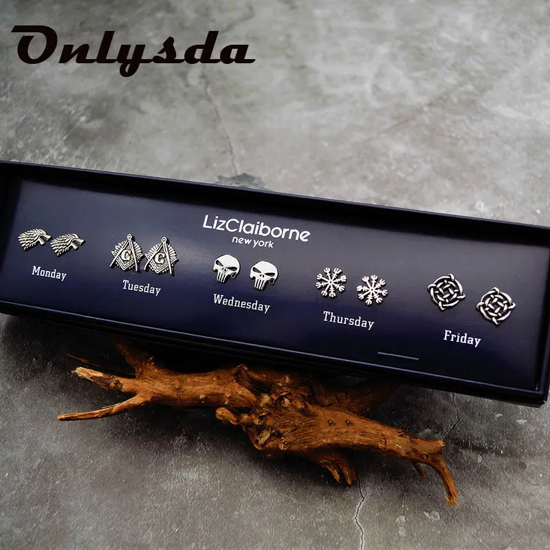 Stainless Steel one Week Earrings Sets Needle Stud Earrings for Women Daily Best Valentine's Day Gift Viking jewerly DZTZ002
Stainless Steel one Week Earrings Sets Needle Stud Earrings for Women Daily Best Valentine's Day Gift Viking jewerly DZTZ002