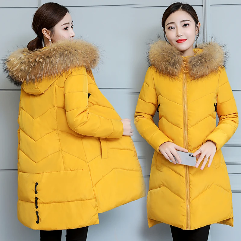 Hot sale Winter 2018 large fur collar down jacket women long parkas coat Korean slim warm thick cotton coat solid hooded outwear
Hot sale Winter 2018 large fur collar down jacket women long parkas coat Korean slim warm thick cotton coat solid hooded outwear