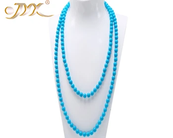 Round Blue Turquoise Long Necklace 8.5mm Women Jewerly
Round Blue Turquoise Long Necklace 8.5mm Women Jewerly