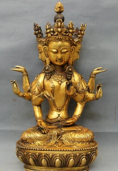 wholesale factory 20" Folk Tibet Bronze Gilt 3 Head 8 Arms Namgyalma Ushnishavijaya Buddha Statue AE1024 AB1025
wholesale factory 20" Folk Tibet Bronze Gilt 3 Head 8 Arms Namgyalma Ushnishavijaya Buddha Statue AE1024 AB1025