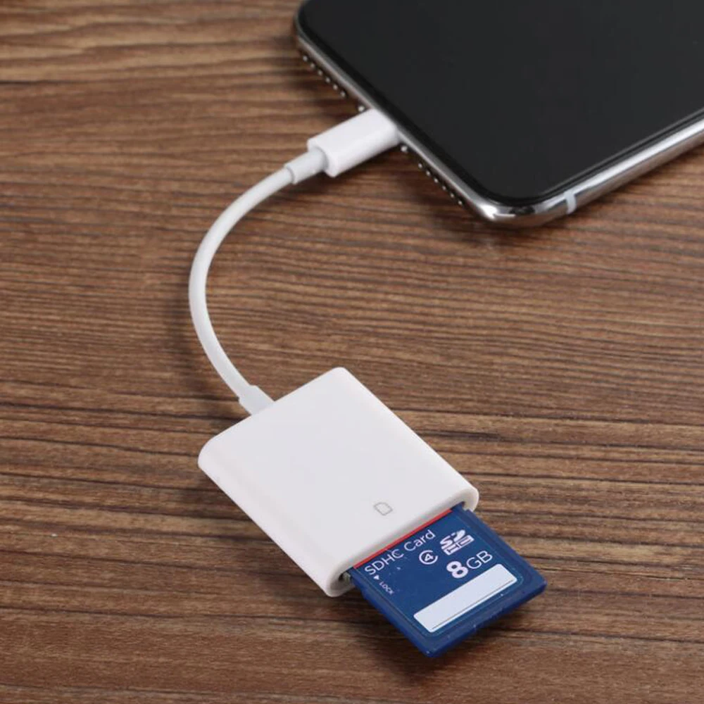 OTG Card Reader for Lightning to SD Smart Camera Card Readers Adapter for iPhone iPod Apple Memory Cards Use No APP Need
OTG Card Reader for Lightning to SD Smart Camera Card Readers Adapter for iPhone iPod Apple Memory Cards Use No APP Need