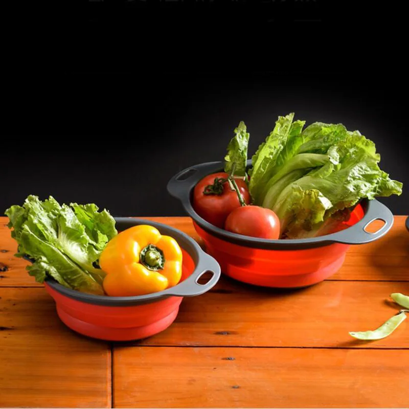 Foldable Silicone Colander Round Hollow Fruit Vegetable Washing Basket Strainer Collapsible Drain Basket With Handle
Foldable Silicone Colander Round Hollow Fruit Vegetable Washing Basket Strainer Collapsible Drain Basket With Handle