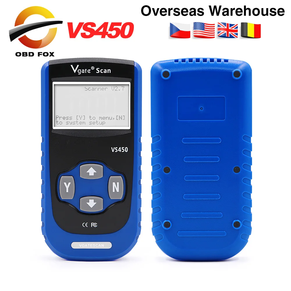 Vgate VS450 OBD 2 Diagnostic scanner ABS Airbag reset For Audi for VW OBD2 Auto code reader for vag OBDII coder reader Scanner
Vgate VS450 OBD 2 Diagnostic scanner ABS Airbag reset For Audi for VW OBD2 Auto code reader for vag OBDII coder reader Scanner