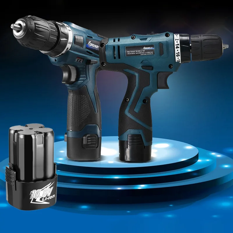 Cordless Electric Drill 16.8V Power Tools Multi-function Electric Drill Double Speed Rechargeable Lithium Battery DIY
Cordless Electric Drill 16.8V Power Tools Multi-function Electric Drill Double Speed Rechargeable Lithium Battery DIY