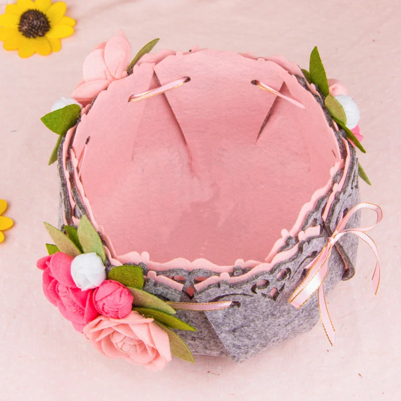 Non-woven Craft DIY Package Storage Basket Felt Flowers Ornament Handwork Supplies Home Storage Bag
Non-woven Craft DIY Package Storage Basket Felt Flowers Ornament Handwork Supplies Home Storage Bag