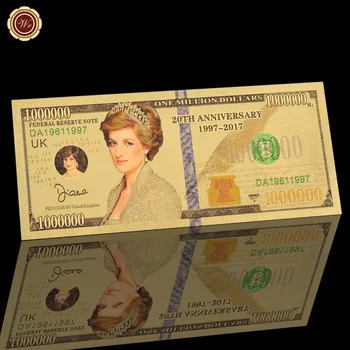WR Diana Princess Gold Plated Foil Banknote Quality 24k 999.9 Golden Banknote the Last Rose of England Collectible Souvenir
WR Diana Princess Gold Plated Foil Banknote Quality 24k 999.9 Golden Banknote the Last Rose of England Collectible Souvenir