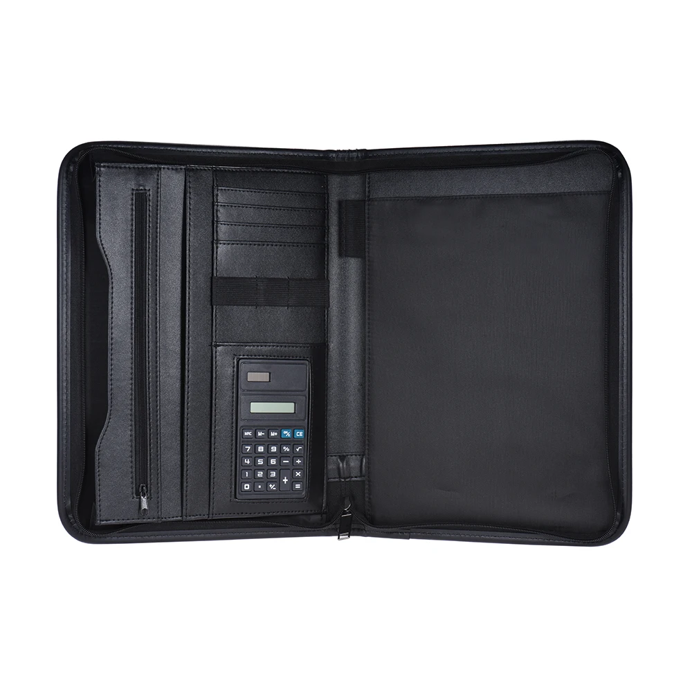Multifunctional Business Zippered Portfolio Padfolio Folder Document Case Organizer A4 PU Leather Calculator Card Holder Memo
Multifunctional Business Zippered Portfolio Padfolio Folder Document Case Organizer A4 PU Leather Calculator Card Holder Memo