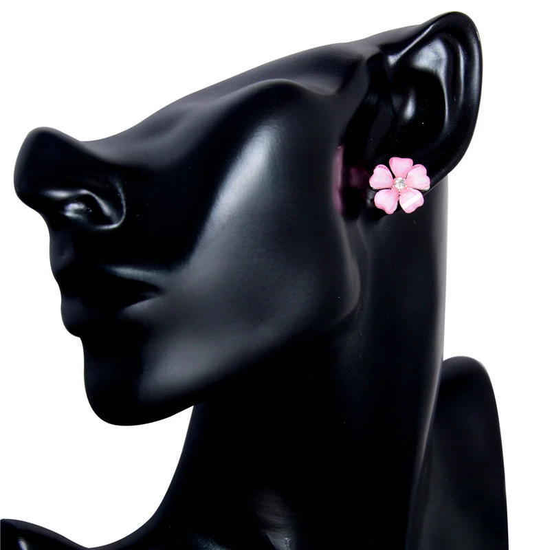 QCOOLJLY 5 Leaves Clover Center Crystal Pistil Girls Pink Black White Flower Stud Earrings for Women Fashion Jewelry
QCOOLJLY 5 Leaves Clover Center Crystal Pistil Girls Pink Black White Flower Stud Earrings for Women Fashion Jewelry
