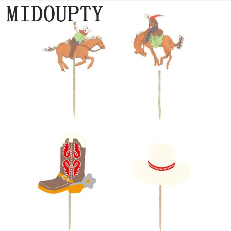 24pcs/set Cowboys Theme Party Cartoon Cupcake Toppers Pick Kid Boy Birthday Party Decorations supplies
24pcs/set Cowboys Theme Party Cartoon Cupcake Toppers Pick Kid Boy Birthday Party Decorations supplies