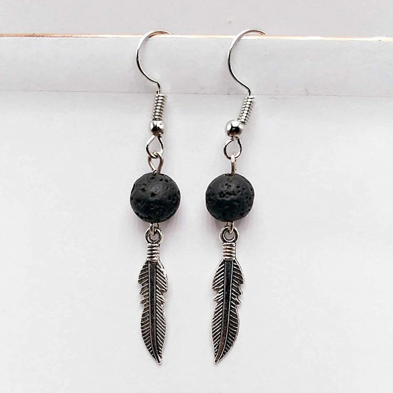 1pair) Essential Oil Diffuser Earrings Aromatherapy Jewelry Minimalist Diffuser Pendant Feather Leaves Lava Stone Earrings
1pair) Essential Oil Diffuser Earrings Aromatherapy Jewelry Minimalist Diffuser Pendant Feather Leaves Lava Stone Earrings