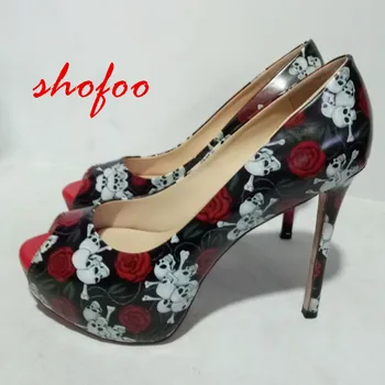 SHOFOO shoes, Beautiful and fashionable women's shoes,about 12.5 cm high heels, peep toe pumps.SIZE:34-45
SHOFOO shoes, Beautiful and fashionable women's shoes,about 12.5 cm high heels, peep toe pumps.SIZE:34-45