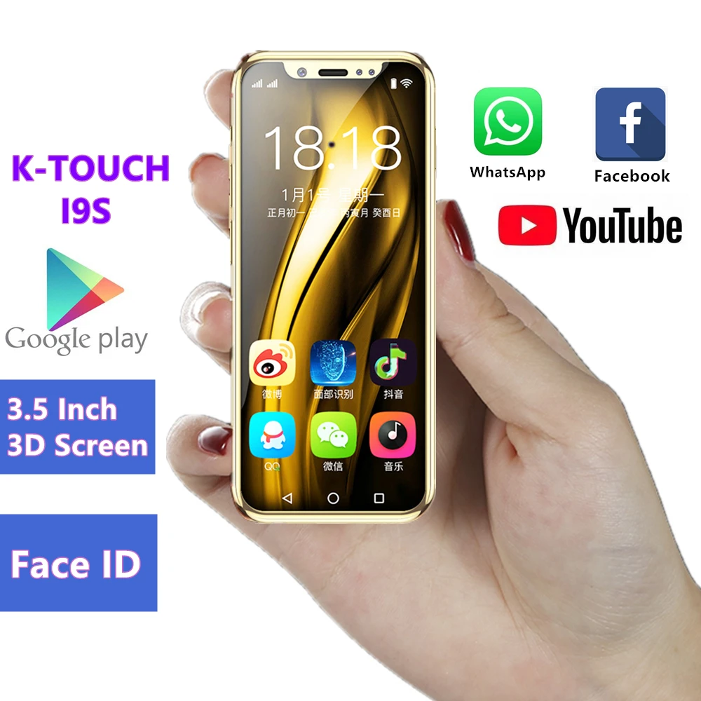 Pocket Mini Android Smartphone K-TOUCH I9S MTK6580 16GB Celular GPS WIFI Face ID Google play Super Small Mobile Phones PK XS 7S
Pocket Mini Android Smartphone K-TOUCH I9S MTK6580 16GB Celular GPS WIFI Face ID Google play Super Small Mobile Phones PK XS 7S