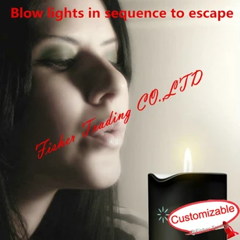 Real life escape room game set prop, blow in sequence to open the EM lock, blow out the lamps to open the door, blow sensors
Real life escape room game set prop, blow in sequence to open the EM lock, blow out the lamps to open the door, blow sensors