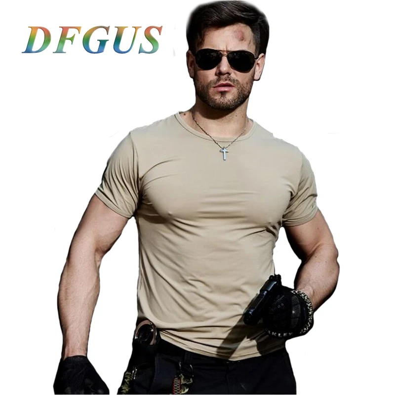 Summer Men's T-Shirt Army Quick Dry Slim Breathable Slim T Shirts Outwear Tactical Short Sleeve Tees Tops For Male Man
Summer Men's T-Shirt Army Quick Dry Slim Breathable Slim T Shirts Outwear Tactical Short Sleeve Tees Tops For Male Man
