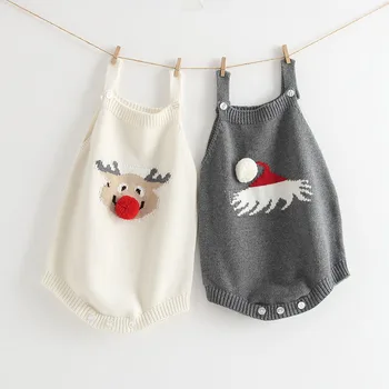 Infant Girls Cartoon Christmas Knit Sling Rompers Fur Pompom Gray White Color Toddler Kids New Fashion Autumn Rompers Clothes
Infant Girls Cartoon Christmas Knit Sling Rompers Fur Pompom Gray White Color Toddler Kids New Fashion Autumn Rompers Clothes