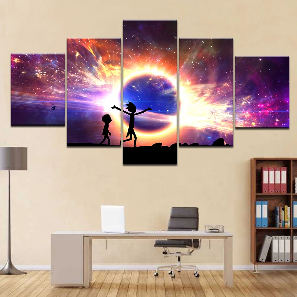 Posters Frame HD Printed Painting Kids Room 5 Panel Rick And Morty Cartoon Landscape Modern Wall Art Pictures Home Decoration
Posters Frame HD Printed Painting Kids Room 5 Panel Rick And Morty Cartoon Landscape Modern Wall Art Pictures Home Decoration