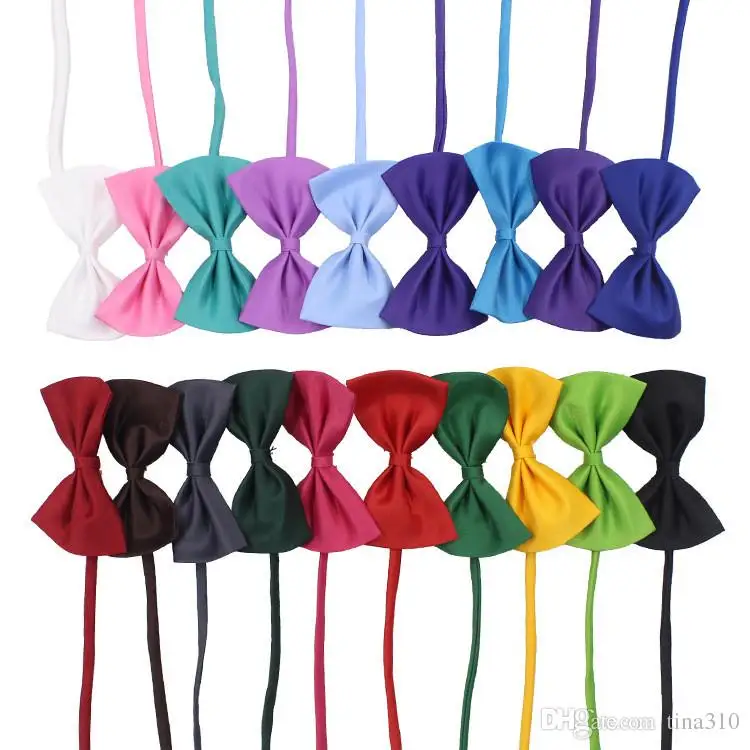 19 colors Pet tie Dog collar flower accessories decoration Supplies Pure color bowknot neck
19 colors Pet tie Dog collar flower accessories decoration Supplies Pure color bowknot neck